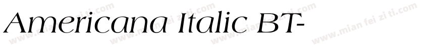 Americana Italic BT字体转换